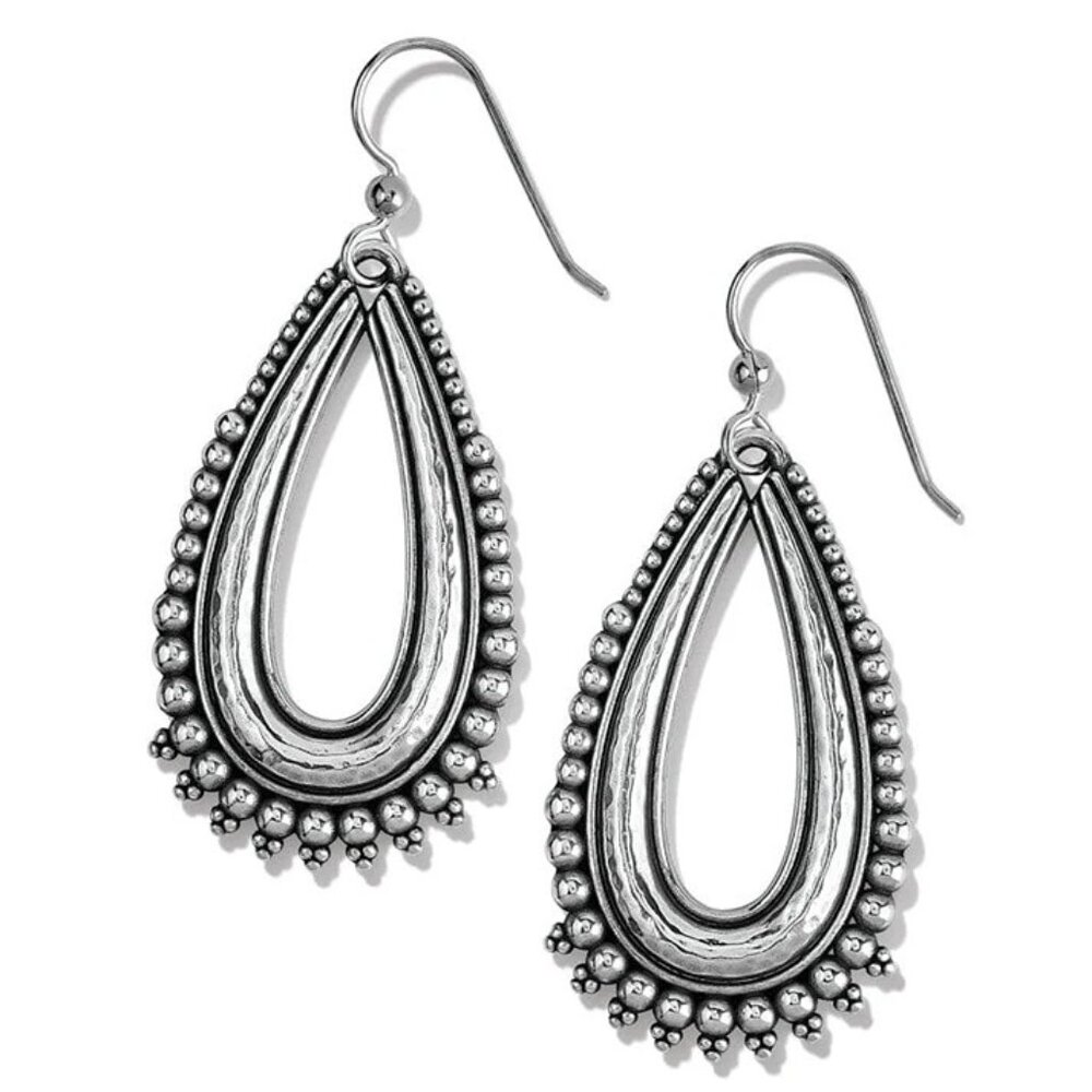 Sterling-Style Silver Teardrop Dangle Earrings